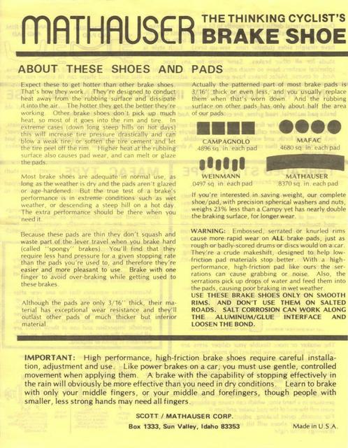 Scott / Mathauser instructions (1977)
