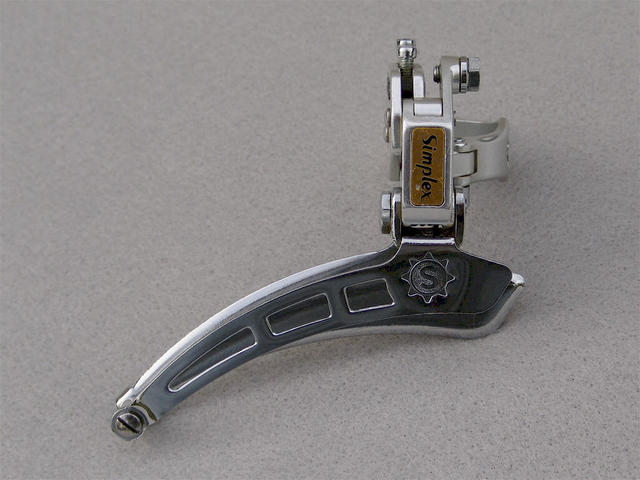 <------------------ SOLD ------------------> Simplex SLJ AV 326 front derailleur - circa 1972 to 1975 (NOS)