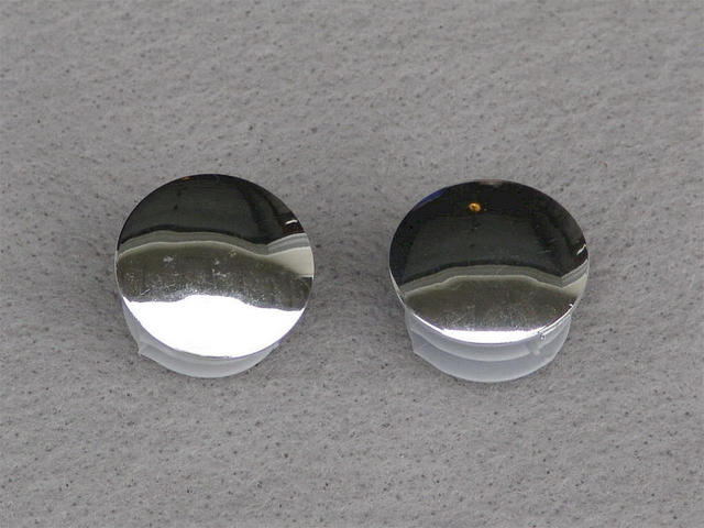 Generic handlebar end plugs - chrome plastic (NOS)