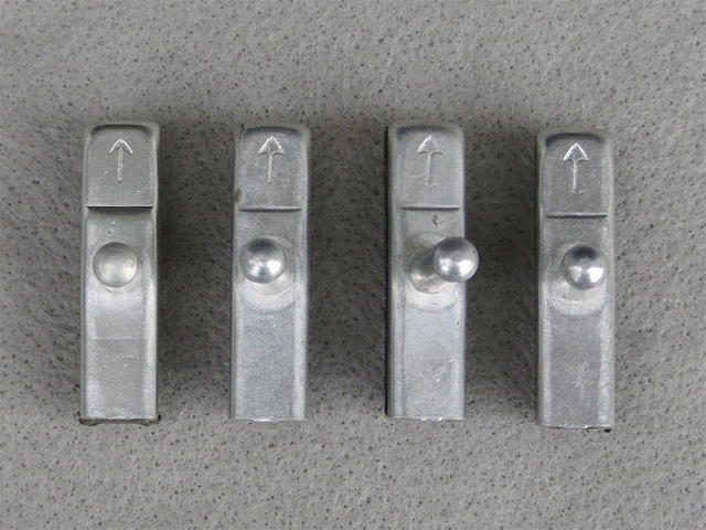 <------------------ SOLD ------------------> MAFAC brake shoes & pads - straight post mount (3 NOS / 1 USED)