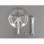 <------------------ SOLD ------------------> Stronglight 107 crankset - 42/52 double - 144 mm BCD (NOS / USED)