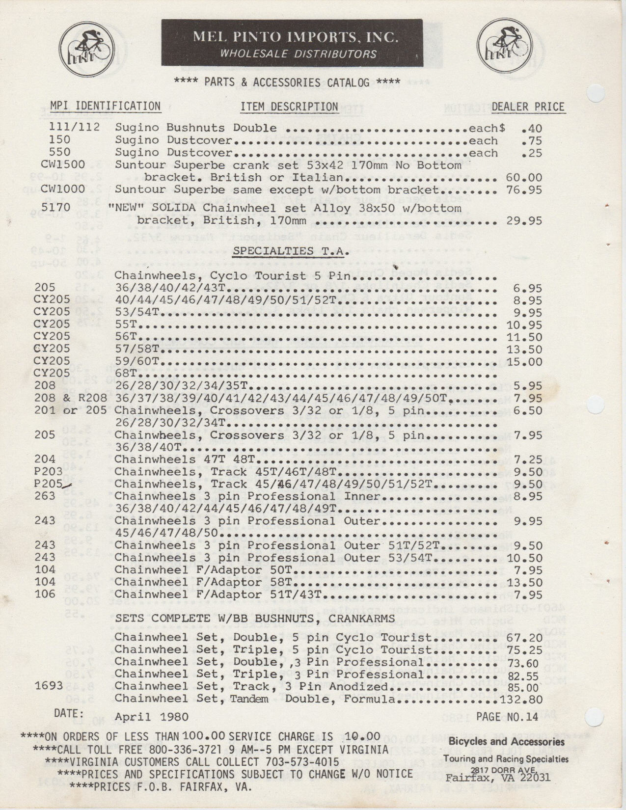 Mel Pinto Imports / MPI catalog (1980)