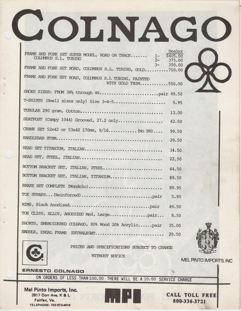 Mel Pinto Imports / MPI catalog (1980)