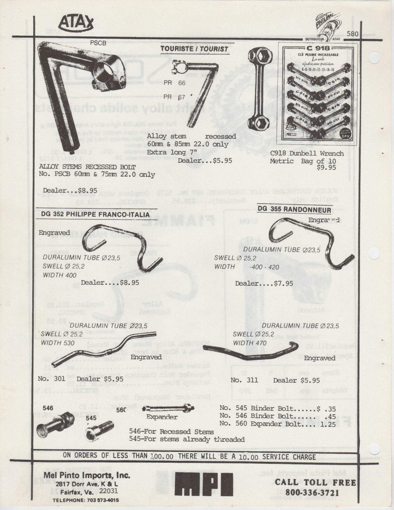 Mel Pinto Imports / MPI catalog (1980)