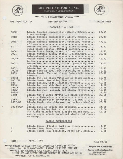 Mel Pinto Imports / MPI catalog (1980)