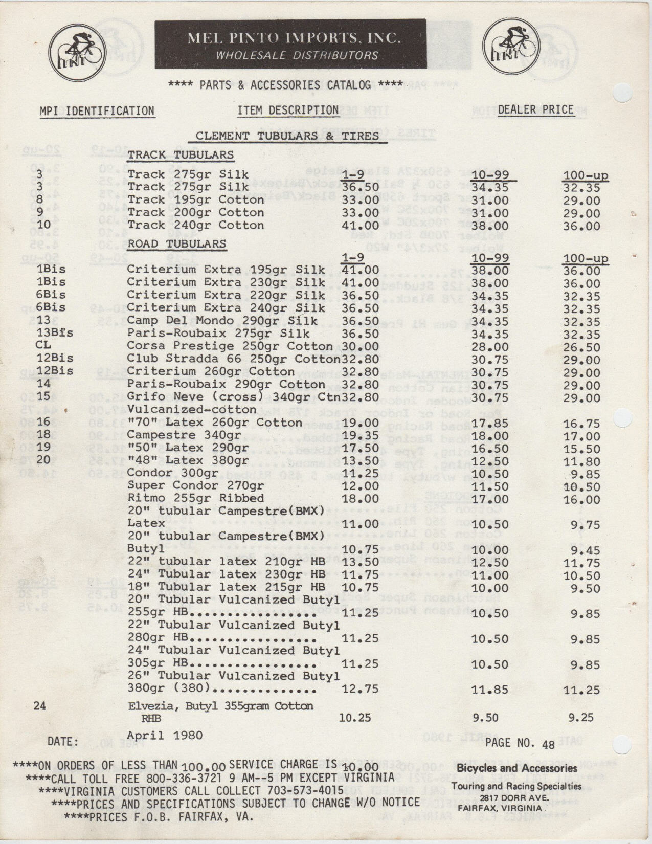 Mel Pinto Imports / MPI catalog (1980)