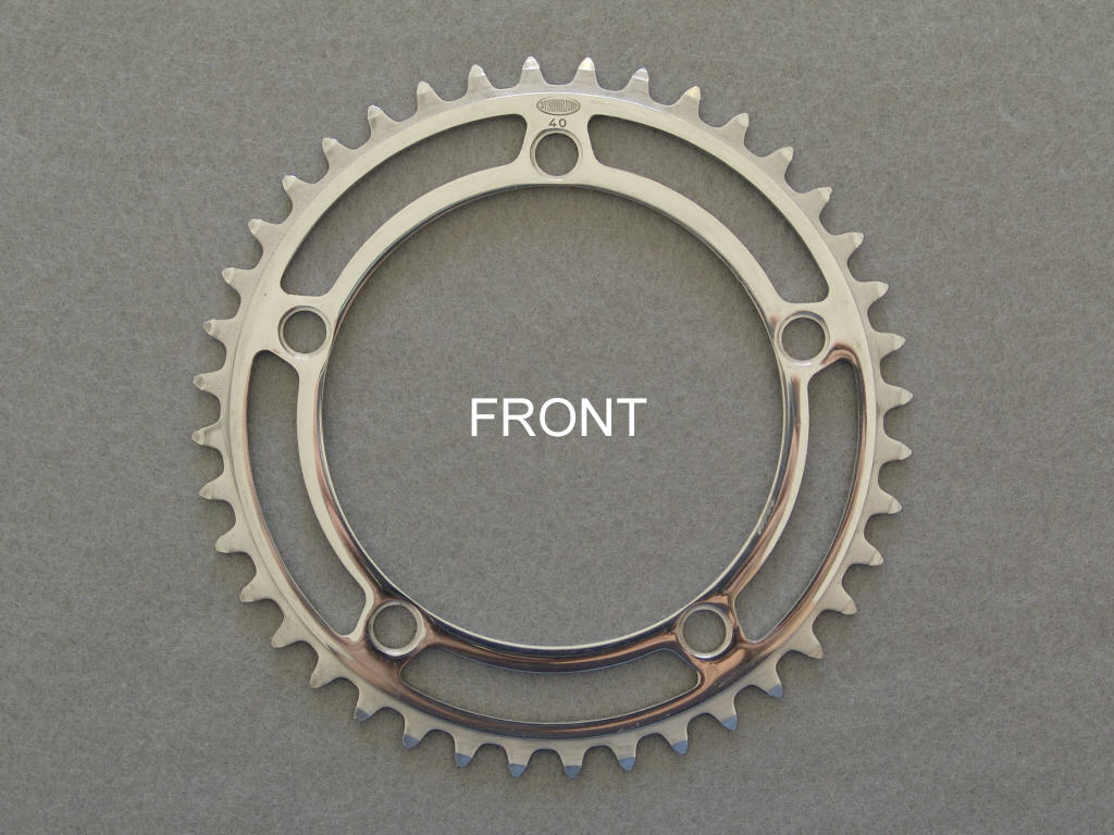 <------------------ SOLD ------------------> Stronglight model 93 SC chain ring - 40 tooth - 122 mm BCD (NOS)