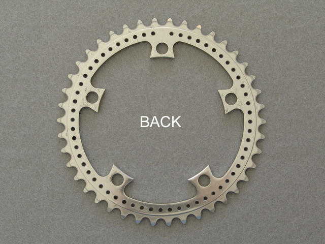 <------------------ SOLD ------------------> Stronglight model 105 bis chain ring - 42 tooth - 122 mm BCD (USED)