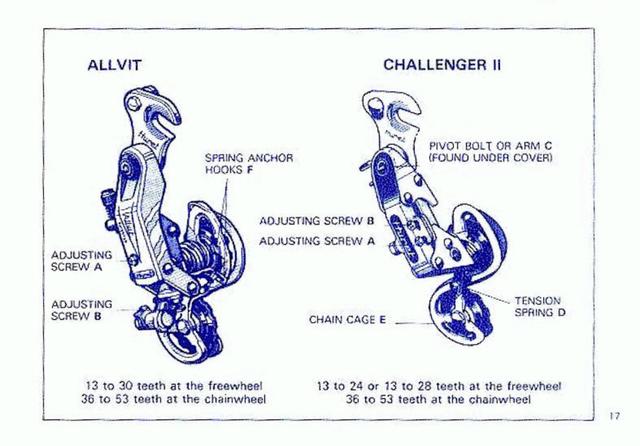 Huret derailleur instruction manual (1980)