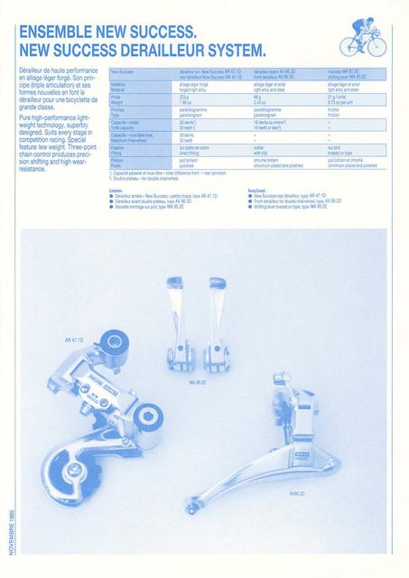 Sachs Huret catalog - Product Sheets (1985)