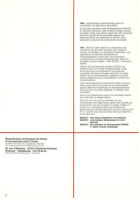 MAFAC catalog (1982)