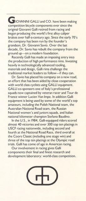 Galli rim brochure (1984)