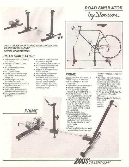 Zeus Cyclery (USA) supplement catalog (1984)