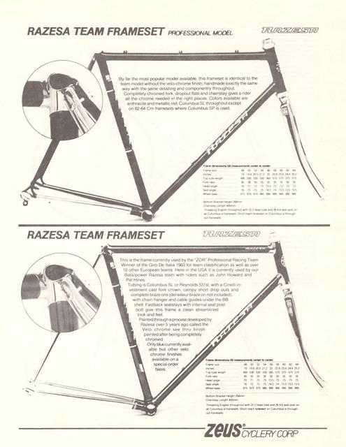 Zeus Cyclery (USA) supplement catalog (1984)