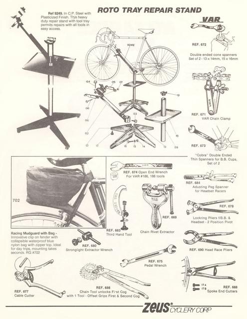 Zeus Cyclery (USA) supplement catalog (1984)