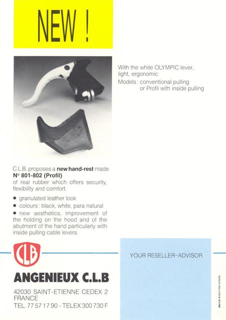 CLB - Angenieux Olympic brakeset brochure (1984)