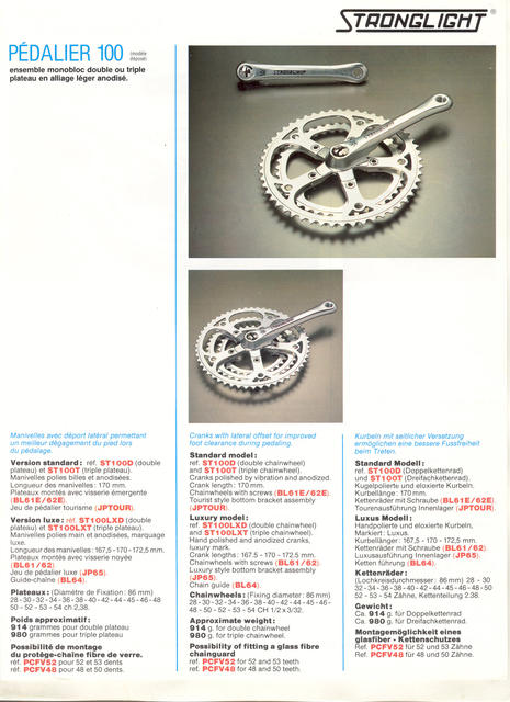 Stronglight catalog # 28 (1986)