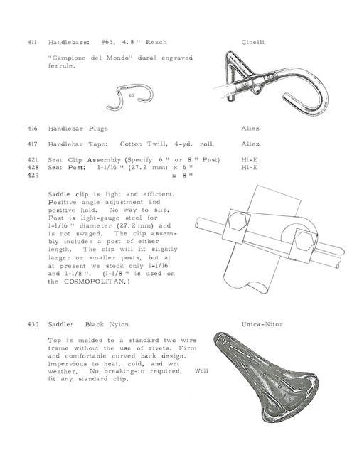 Hi-E parts list / price list (1971)