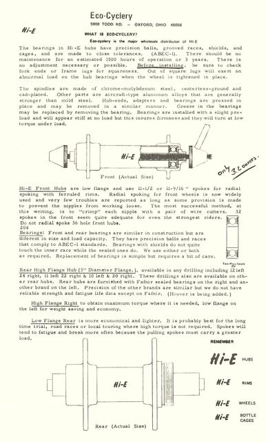 Hi-E parts list / price list (11-1973)