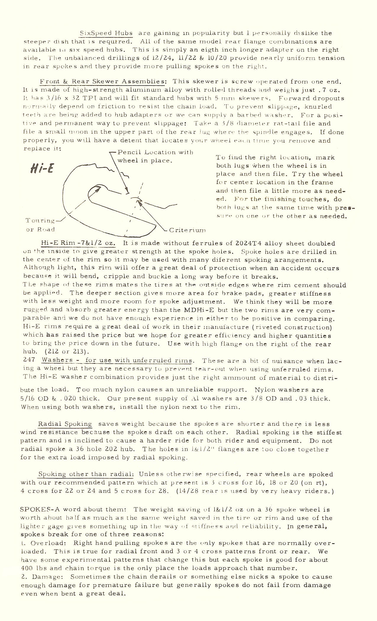 Hi-E parts list / price list (11-1973)