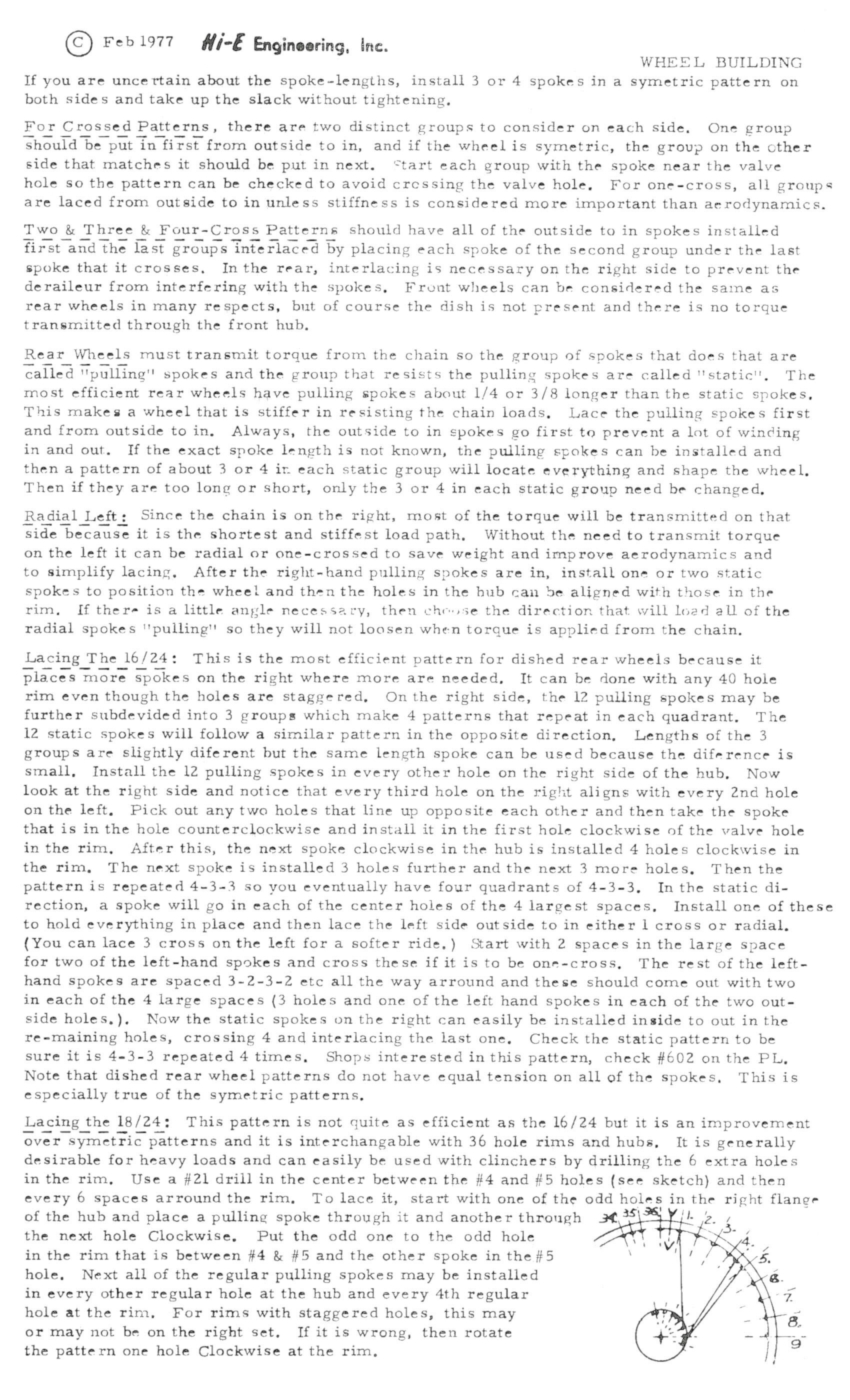 Hi-E parts list / price list (02-1977)