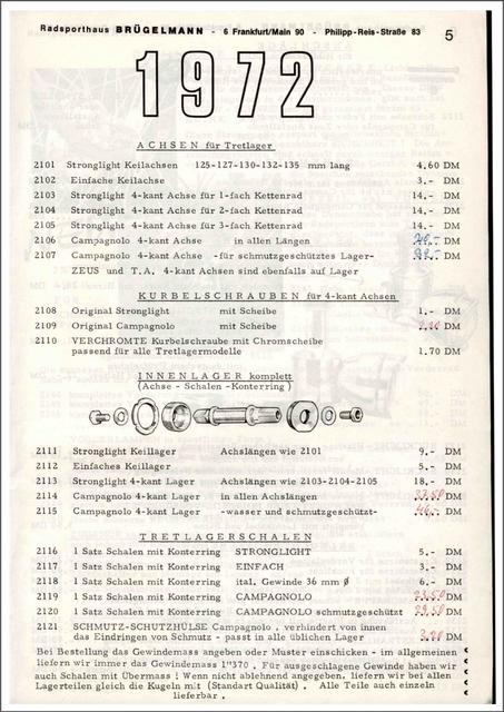 Brügelmann catalog (1972)