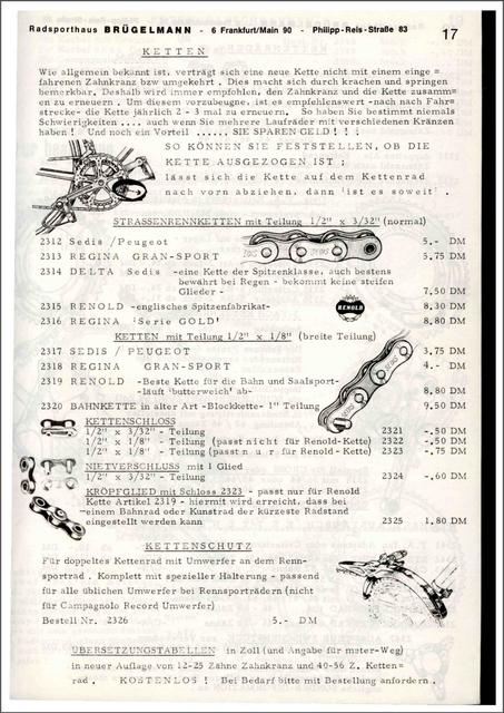 Brügelmann catalog (1972)