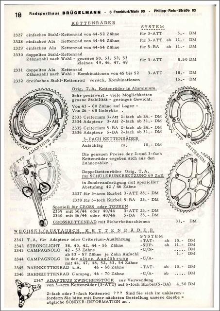 Brügelmann catalog (1972)