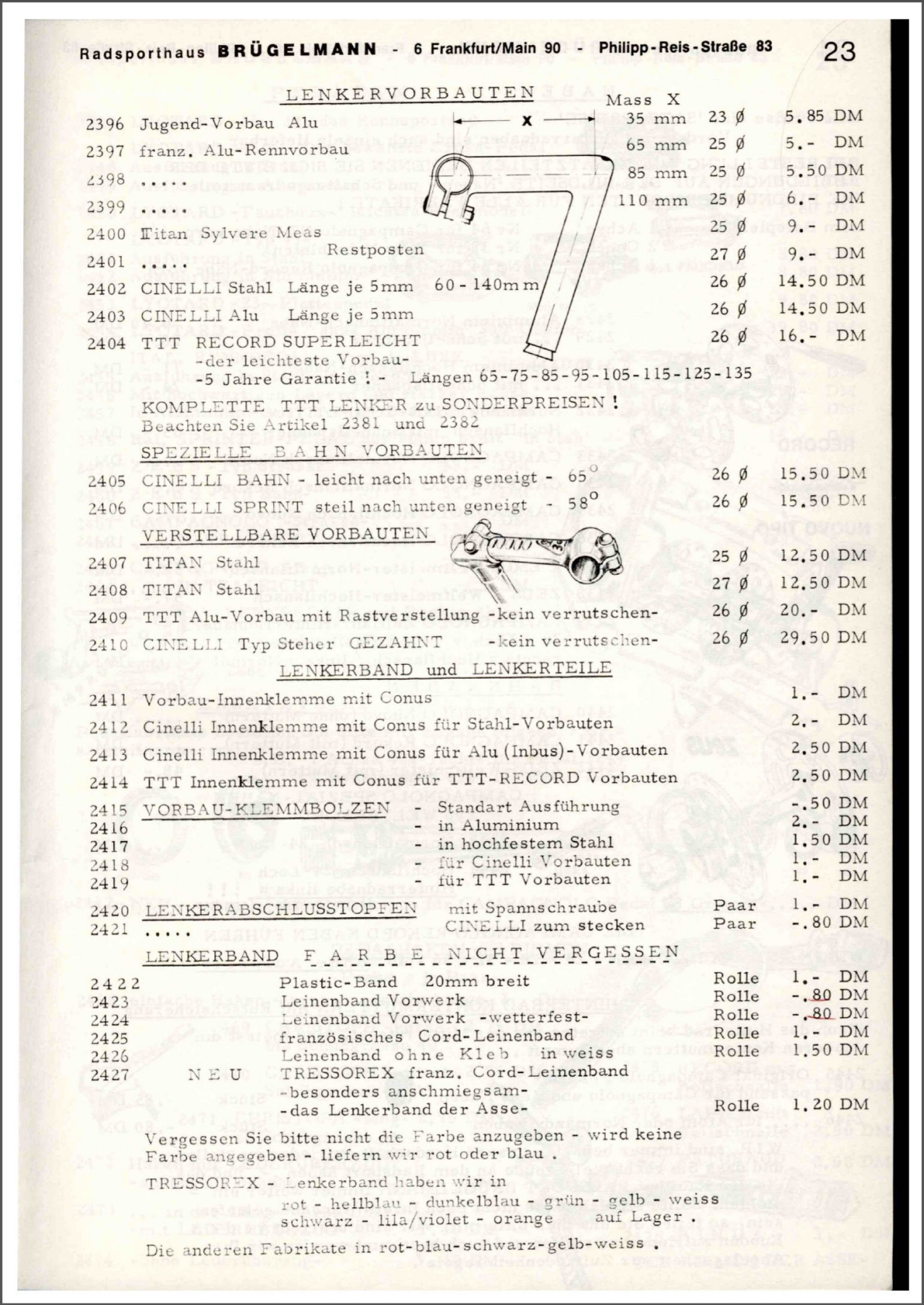 Brügelmann catalog (1972)