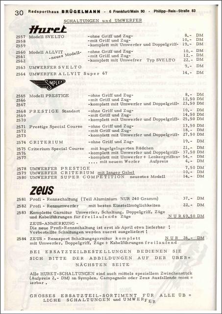 Brügelmann catalog (1972)