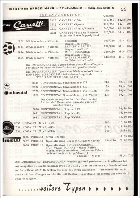 Brügelmann catalog (1972)
