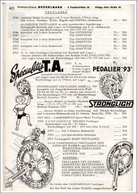 Brügelmann catalog (1972)