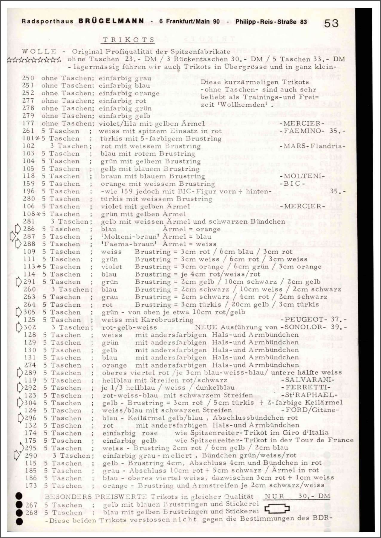 Brügelmann catalog (1972)