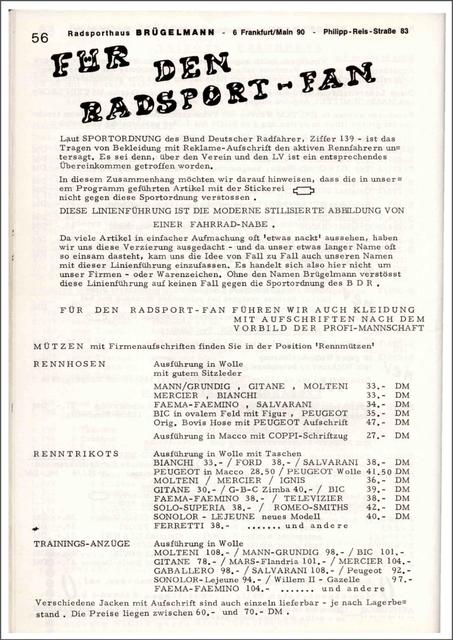 Brügelmann catalog (1972)