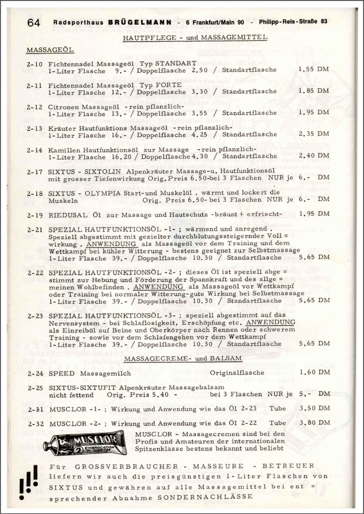Brügelmann catalog (1972)