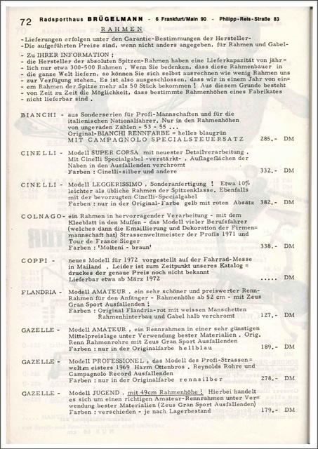 Brügelmann catalog (1972)