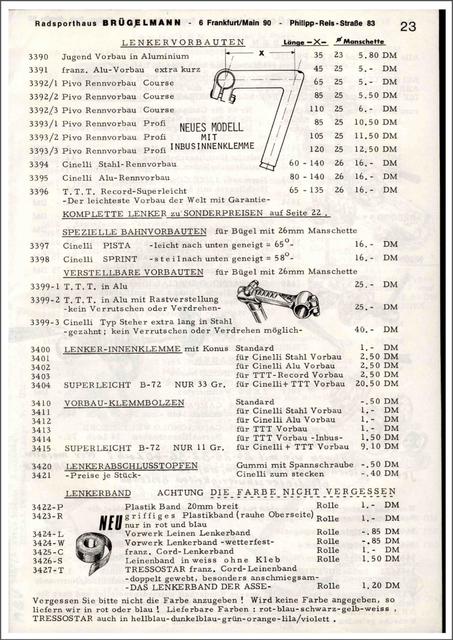 Brügelmann catalog (1973)
