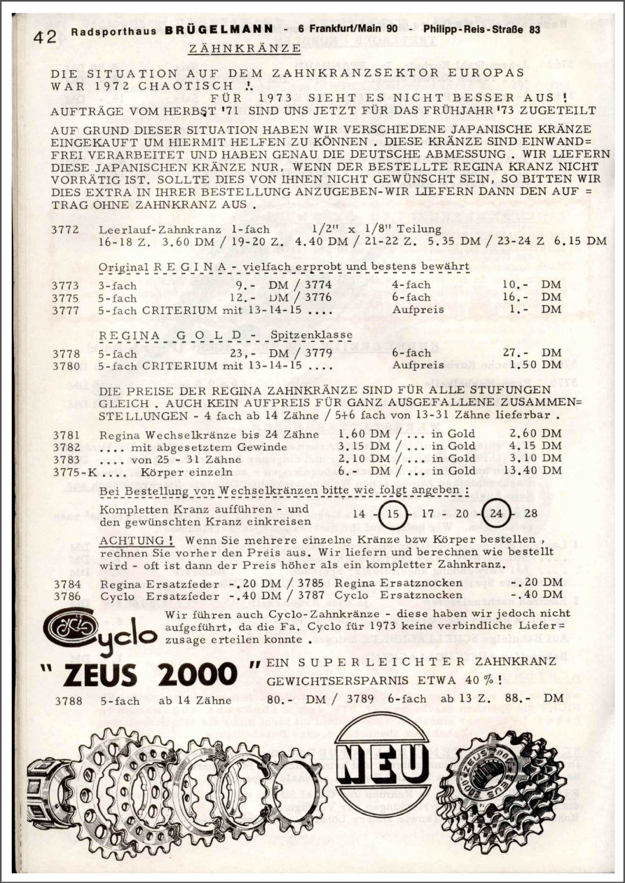 Brügelmann catalog (1973)