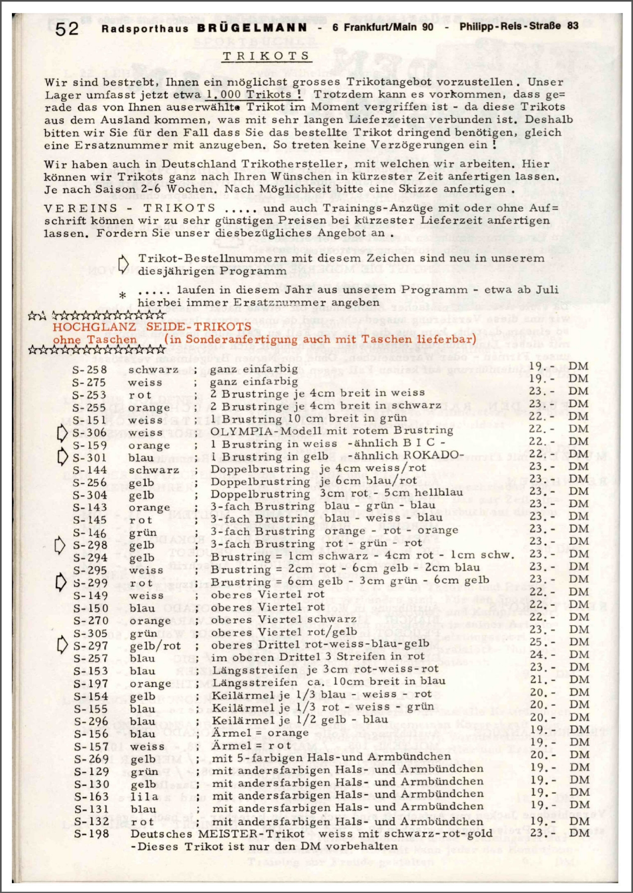 Brügelmann catalog (1973)