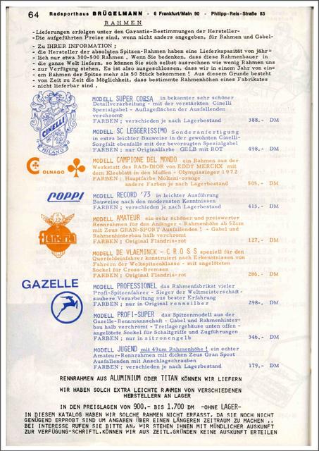 Brügelmann catalog (1973)