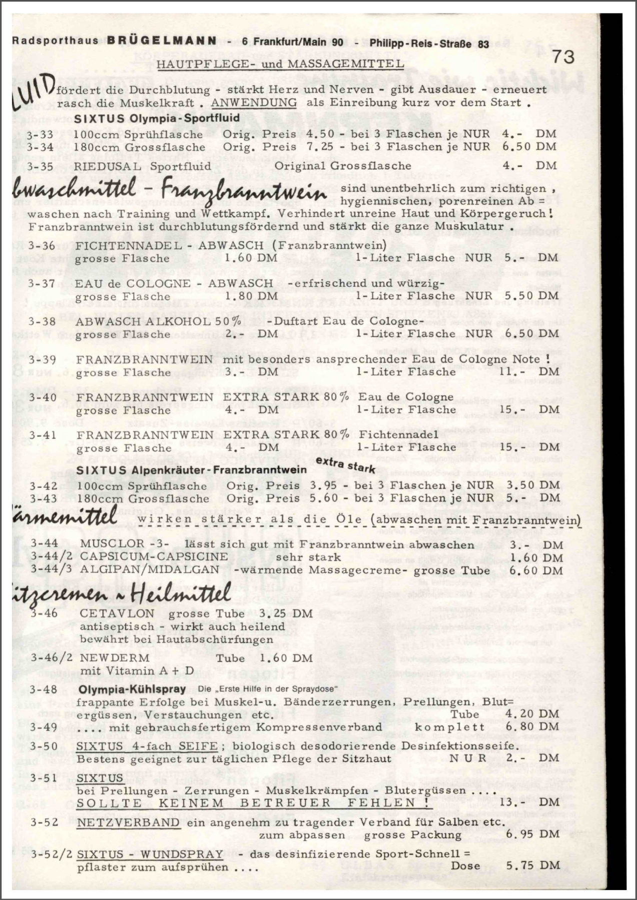 Brügelmann catalog (1973)
