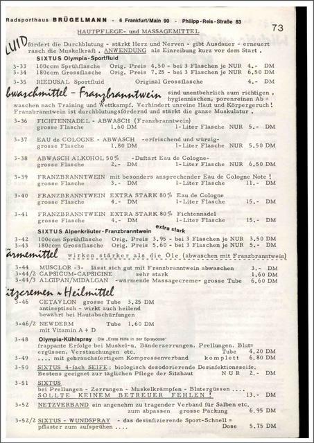 Brügelmann catalog (1973)