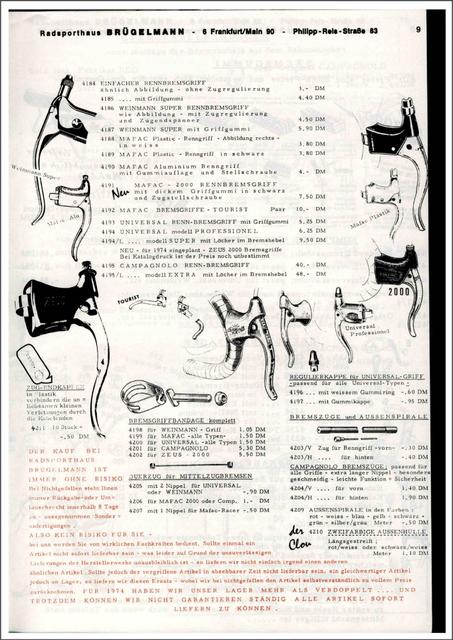 Brügelmann catalog (1974)