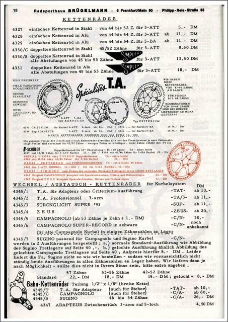 Brügelmann catalog (1974)