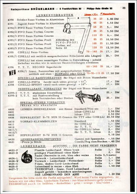 Brügelmann catalog (1974)