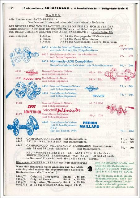 Brügelmann catalog (1974)