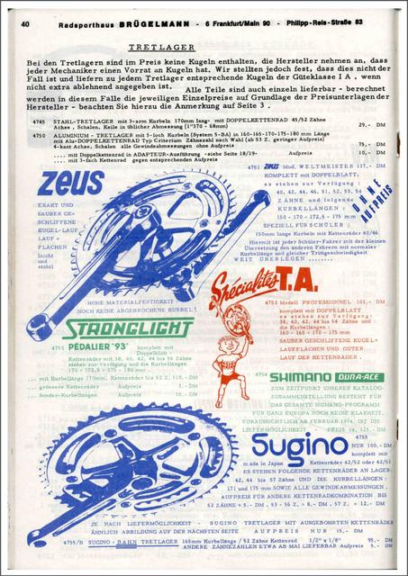 Brügelmann catalog (1974)