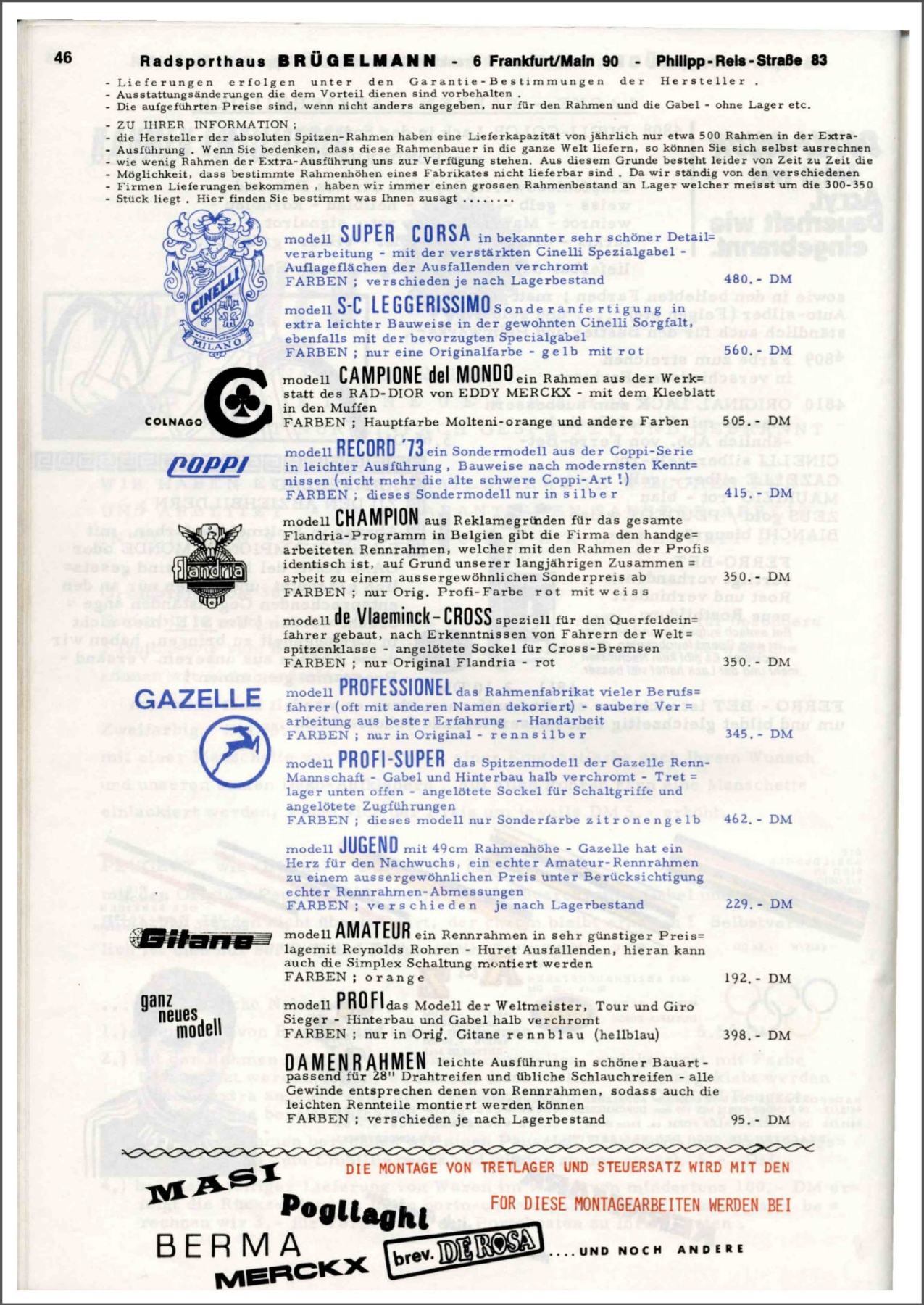 Brügelmann catalog (1974)