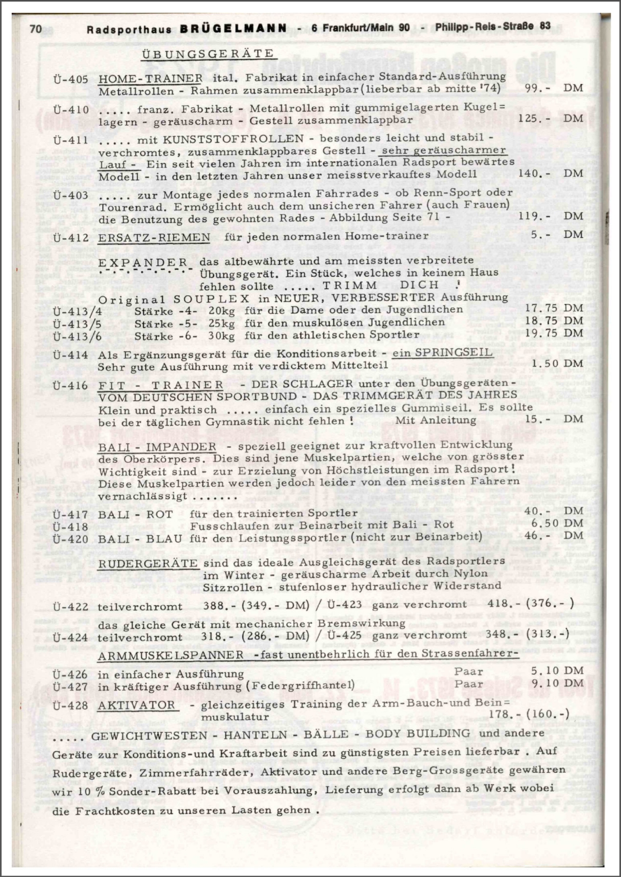 Brügelmann catalog (1974)