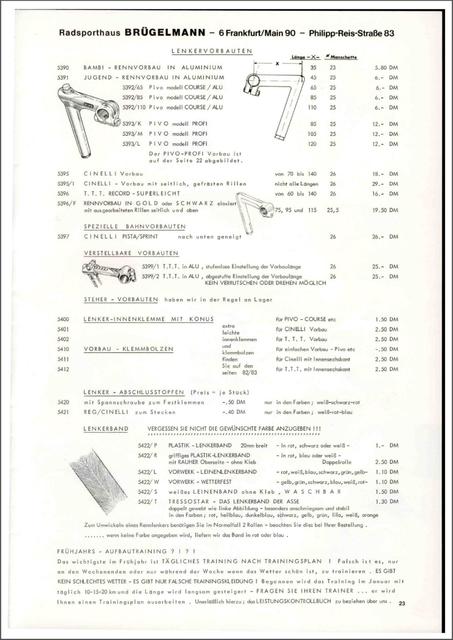 Brügelmann catalog (1975)